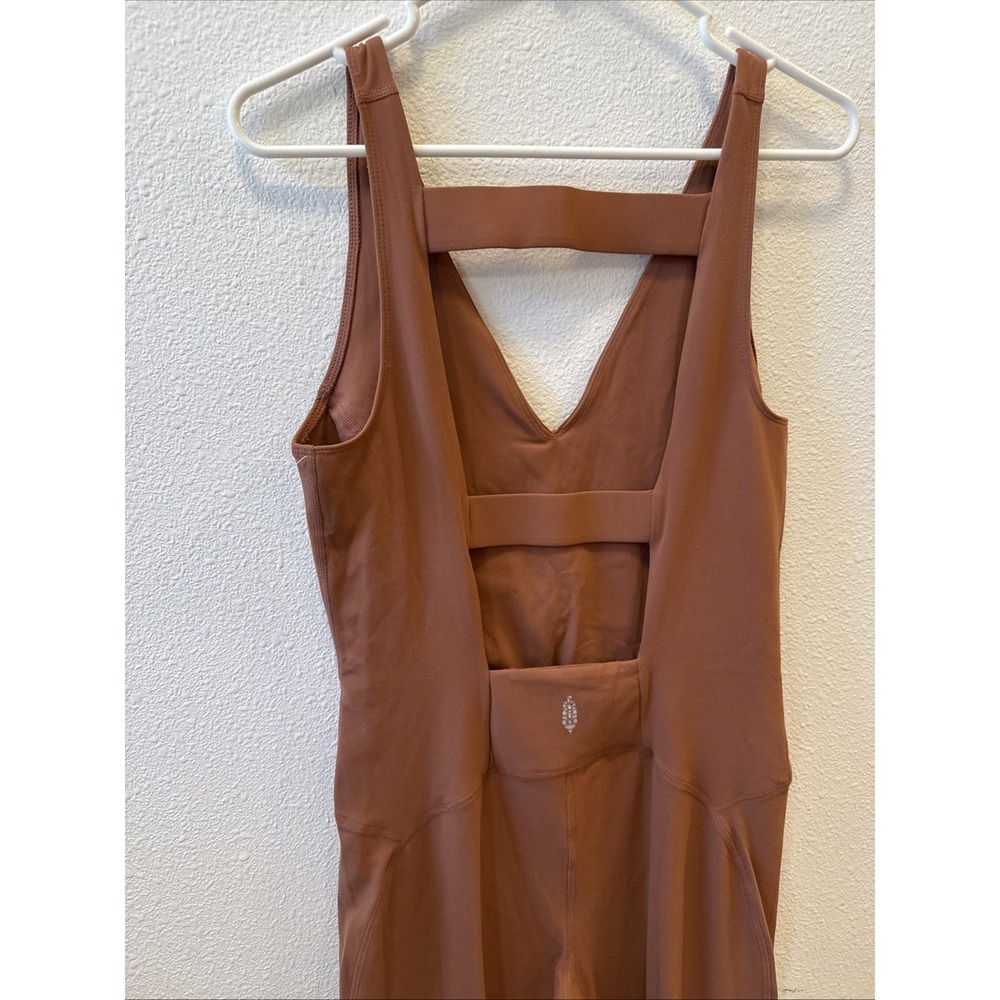 Free People Movement Large‎  Never Better Athletic One Piece Jumpsuit Rust NWOT - Picture 7 of 10